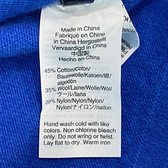J Crew Mercantile Sweater Womens Size XL Wool Blend Blue Long Sleeve Crew Neck - Picture 6 of 8